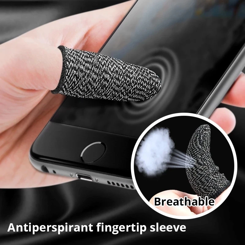 Gaming Vinger Mouw Ademend Vingertoppen Voor Games Anti-Zweet Touchscreen Vinger Babybedjes Cover Gevoelige Mobiele Touch Handschoen