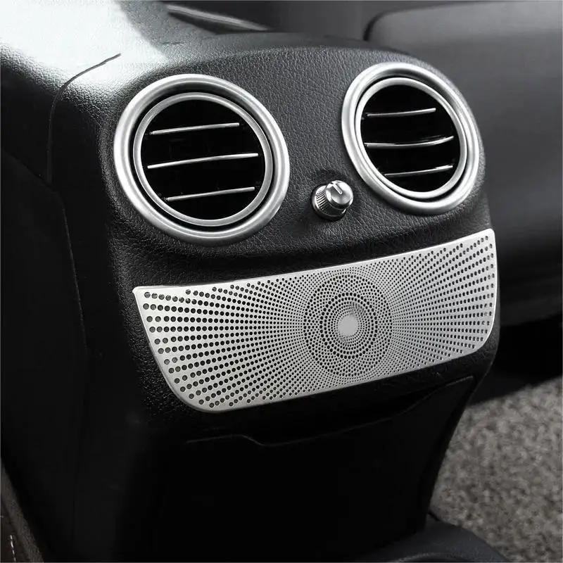 Car Interior Armrest Box Rear Air Vent Outlet Cover Trim Sticker for Mercedes Benz GLC C E Class W205 W213 X253 Auto Accessories