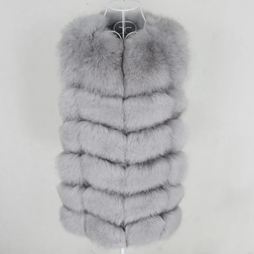 OFTBUY Spring Real Fox Fur Vest Women Sleeveless Winter Jacket Natural Fur Coat Body Warmer Waistcoat Thick Warm Streetwear