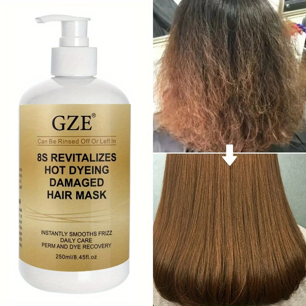 GZE 8S Revitalizes Hot Dyeing Damaged Hair Mask Protein Moisturizing Damaged Hair From Perming And Dyeing Frizz Tangles