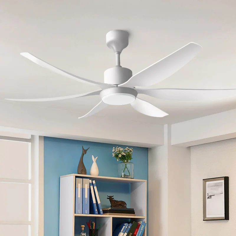 6-Blade 54/66 Inch Ceiling Fan Light Combo Quiet 2-in-1 Fan Lamp for Living Room Bedroom Dining Room Home Decor