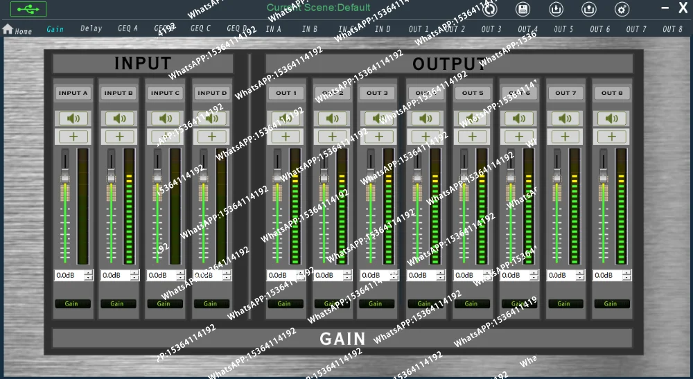 DSP Electronic Crossover ADI SHARC ADSP-21489 Development Board ADC PCM180 Input DAC PCM1798 CS398 Output Board