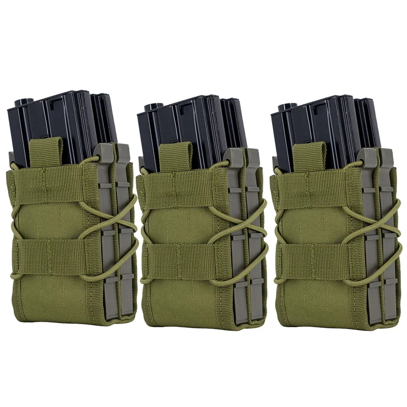 Tactical Double Mag Pouch Rifle 5.56mm MOLLE Magazine Pouch for AK AR M4 AR15 Mags Open-Top Magazine Holder Hunting Accessories