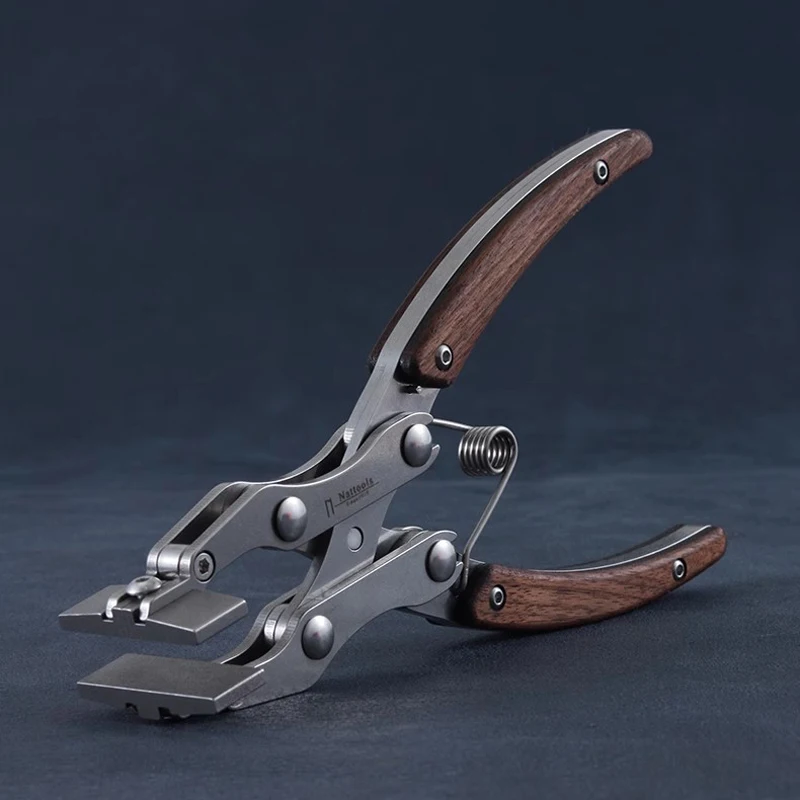 

Nattools Handmade DIY Artisan Leather Craft Tools Leather Flat Pliers Stainless Steel Professional Double Pliers