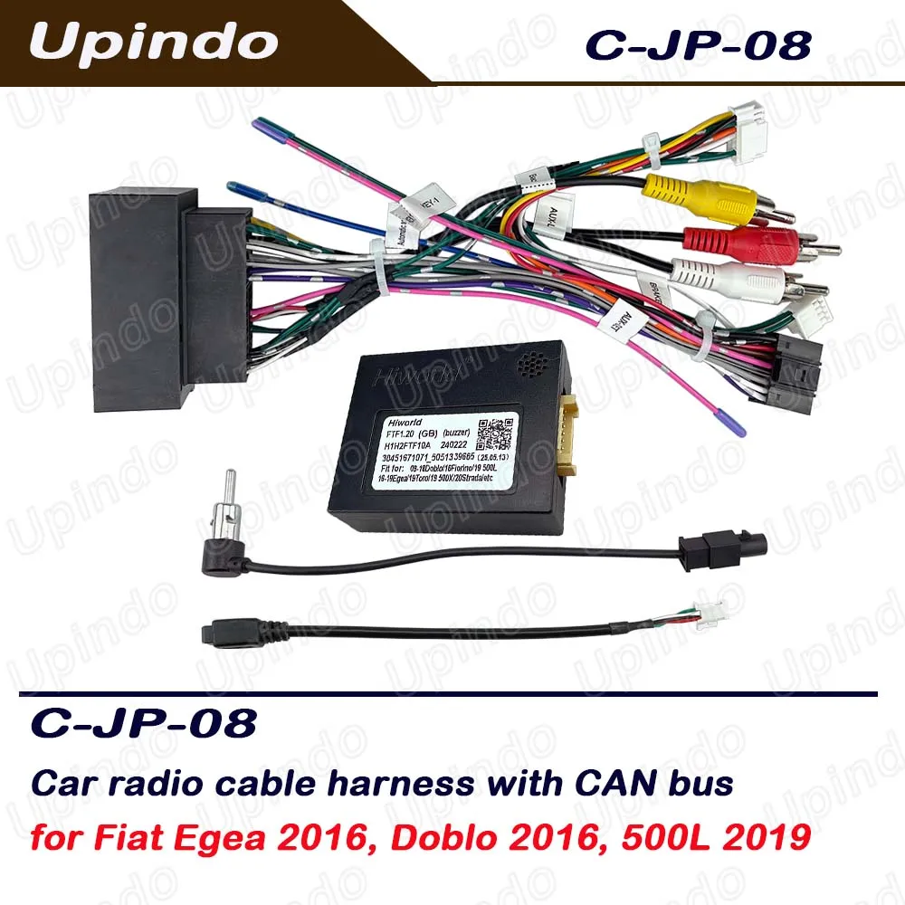 

CAN-Bus Harness Adapter for Fiat Egea Doblo 500L 500LD 2016 Compatible with Android Radio