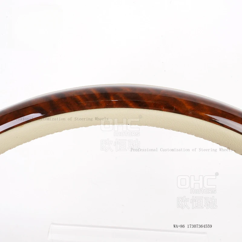 New for 2012-2018 Nissan Patrol car steering wheel modification and upgrade to a walnut wood flat leather beige SUV steerin