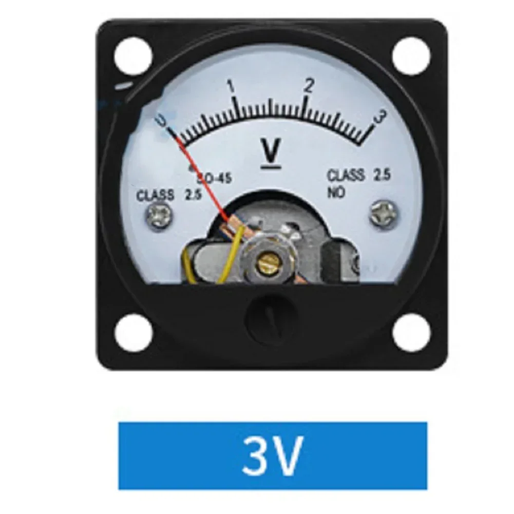 1PC SO-45 DCV Pointer Round Type DC Voltmeter 3/30/300V Analog Voltmeter Pointer Panel Meter Voltage Meter