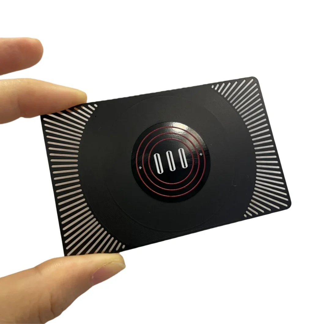 Smart NFC Black QR Code Business Card Metal with NFC Chip Embedded Custom Stainless Steel Metal Digital NFC Card