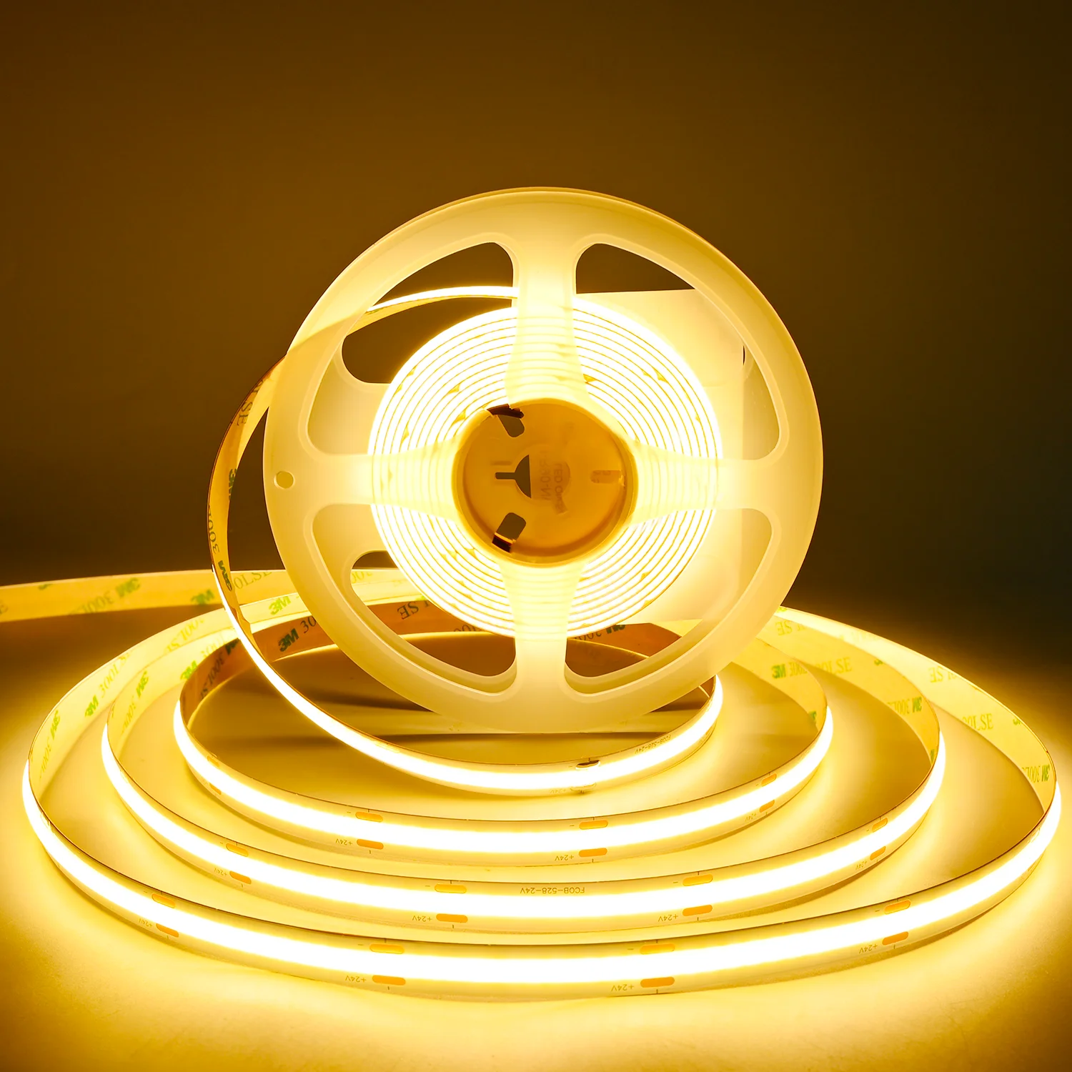 UL Listed COB LED Strip Light 528LEDs Flexible LED Tape Ribbon 10mm RA90 3000K 4000K 6500K Linear Dimmable LED Lighting 12V 24V