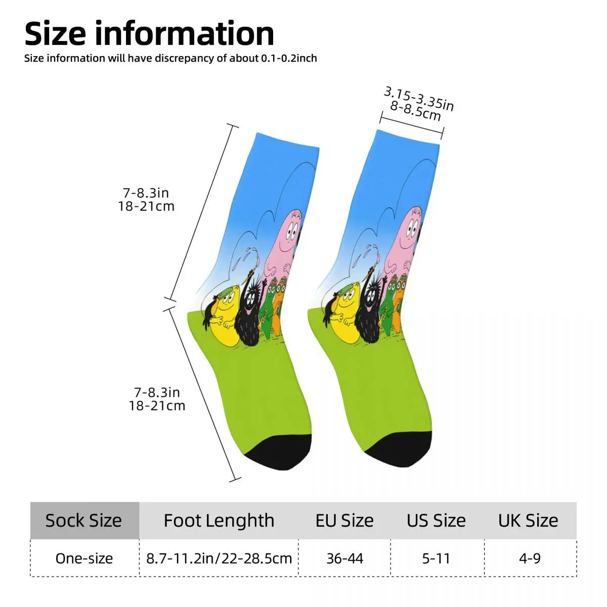 Les Barbapapa Socks Male Mens Women Summer Stockings Polyester