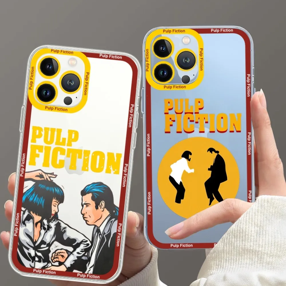 Movie Ever Made Pulp Fiction Coque Phone Case For iPhone 11 12 Mini 13 14 15 Pro Max Transparent Shell