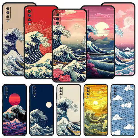 Fashion Great Blue Wave Phone Case For Samsung A56 A36 A26 A54 A52 A24 A14 A50 A72 A70 A06 A12 A22 A34 A42 A32 A04s A16 5G Cover