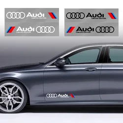 Decoração personalizada da porta do carro adesivos, adesivos desportivos para Audi Sline TT Q2 Q3 Q5 Q7 Q8 A3 A4 A5 A6 A7 R8 B5 B6 B7