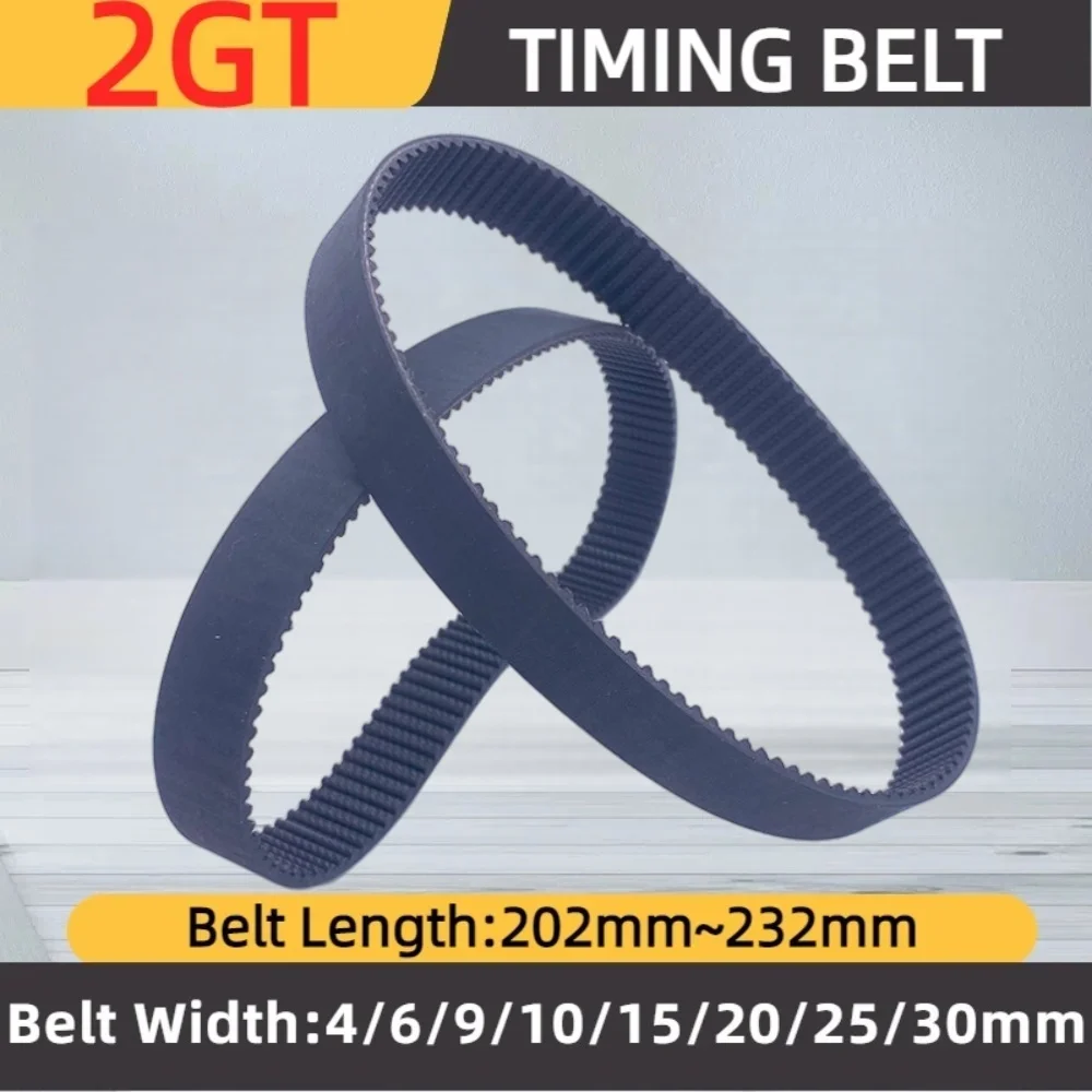 

2GT Rubber Timing Belt Length 202 204 206 208 210 212 214 216 218 220 222 224 226 228 230 232mm GT2 Closed Loop Belt 3D Printer