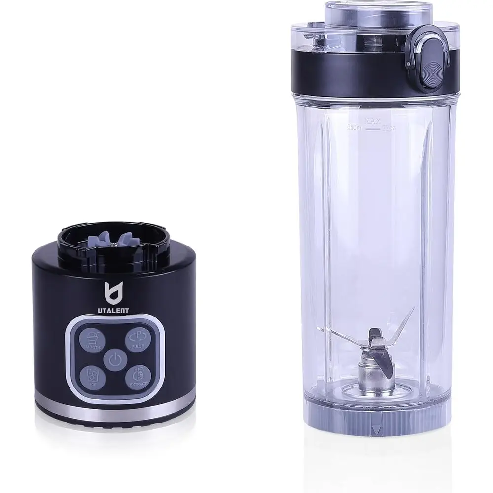 

Portable Blender, 25 oz Detachable Lid, 700W Personal Smoothie Maker, Crush Ice, 4 Speeds, Leakproof, USB-C Charge, Dishwasher S