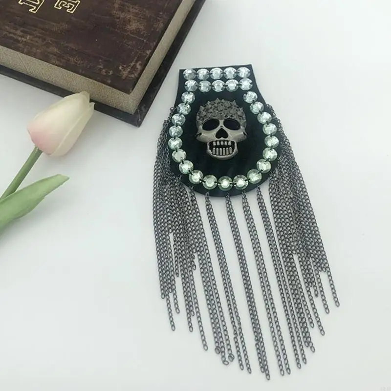 P88B ODNIESKI SIEMOWA PUNK SKULL EPAULET TASSEL EPAULET DO BINGLY ROMOWEJ