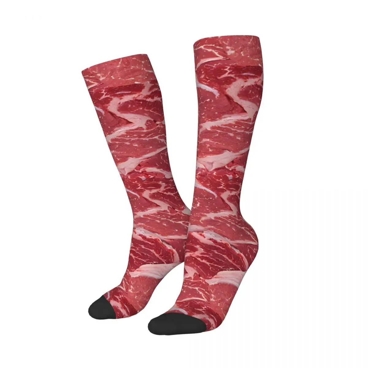 Funny Meat Print Stockings Female Socks Soft Harajuku Socks Autumn Running Sports Anti Skid Pattern Socks Gift