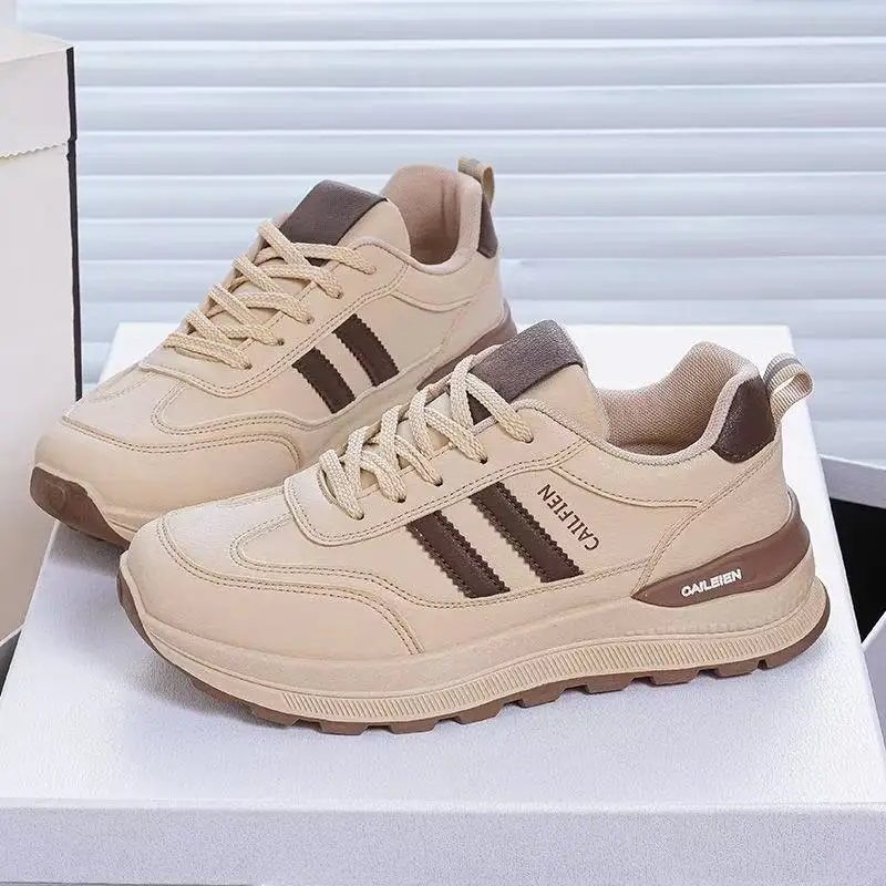 Fashionable Versatile Sports Shoes Lightweight Soft Bottom Anti-Slip Casual Running Dad Shoes Spring New Style Cross Buckle