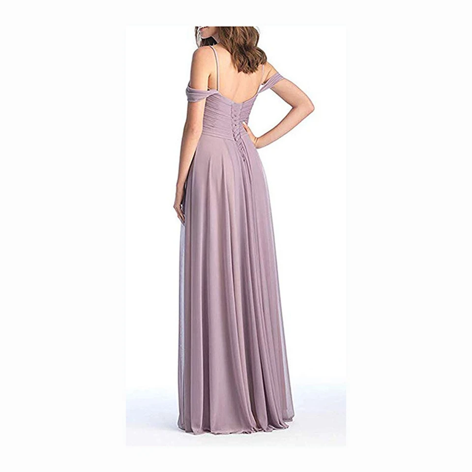 2025 Purple Elegant Dress Women For Wedding Party Spaghetti Straps Sweetheart Bridesmaid Dresses Simple Wedding Guest Dress