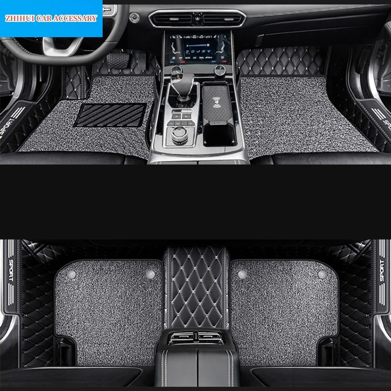 

Car Styling Floor Mats Double Layer PU Leather Foot Pad Interior Floorliner For Chery Exeed VX 2021-2023 Accessories For LHD