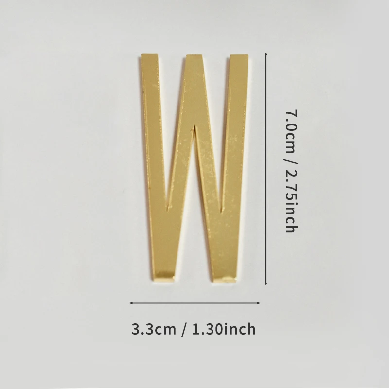 Goldene selbstklebende Hausnummern aus Metall mit englischen Alphabet-Buchstaben für Wohnung, Zimmer, Tür, Tisch, Briefkasten, Zahlenaufkleber, 7 cm – Detail 29