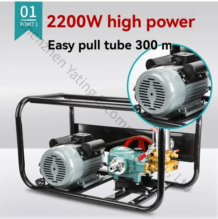 High-power spraying operations for greenhouses and orchards; high-pressure electric spraying equipment.