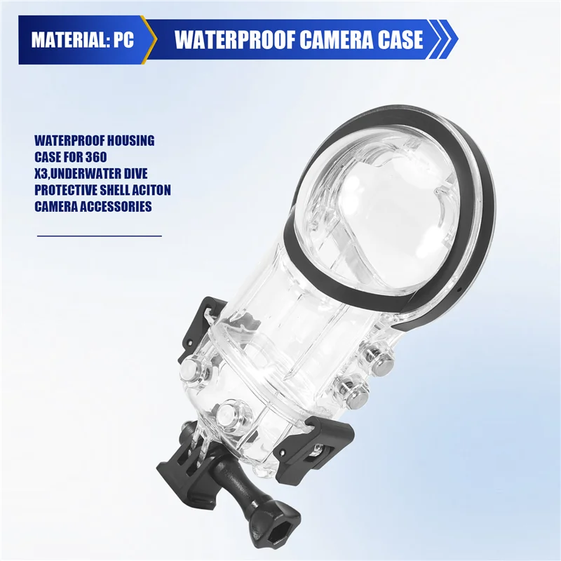 

Waterproof Housing Case For Insta 360 X3,Underwater Dive Protective Shell Aciton Camera Accessories-PZZW