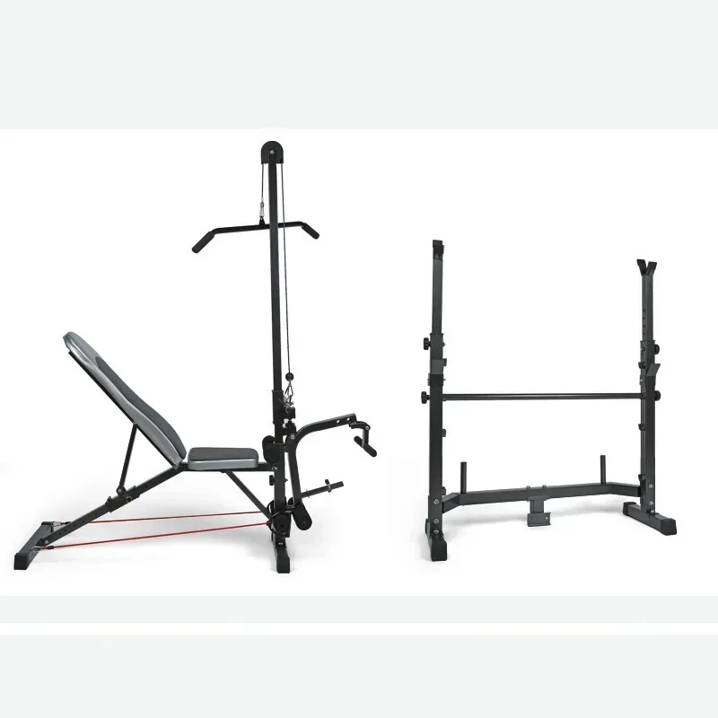 Multifunctional Barbell Weight Lifting Power Rack Adjustable Bench Barbell Bed Squat Rack High Pull Weight Bed Bench Press