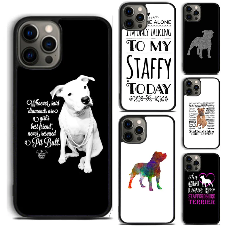 Staffordshire Bull Terrier Staffy Dog phone Case For iPhone 16 15 14 Plus XR XS 11 12 13 mini Pro Max coque