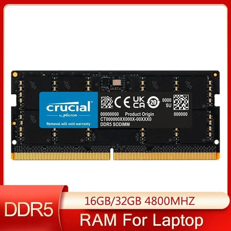 Top RAM DDR5 16GB 32GB 4800MHz 5200Mhz 5600MHz CL40 Memoria Ram DDR5 Notebook Memory SODIMM Laptop