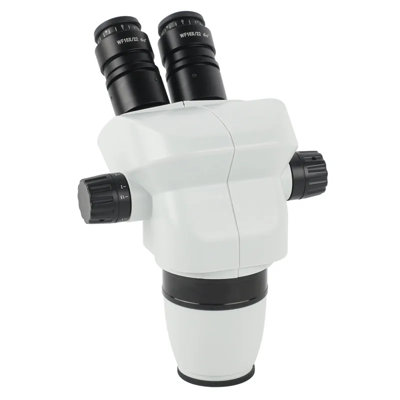 Cabezal de microscopio con zoom continuo, 6,7x-45X, inspección de soldadura PCB Industrial, Binocular, detección de laboratorio, trabajo de joyería, microscopio estéreo