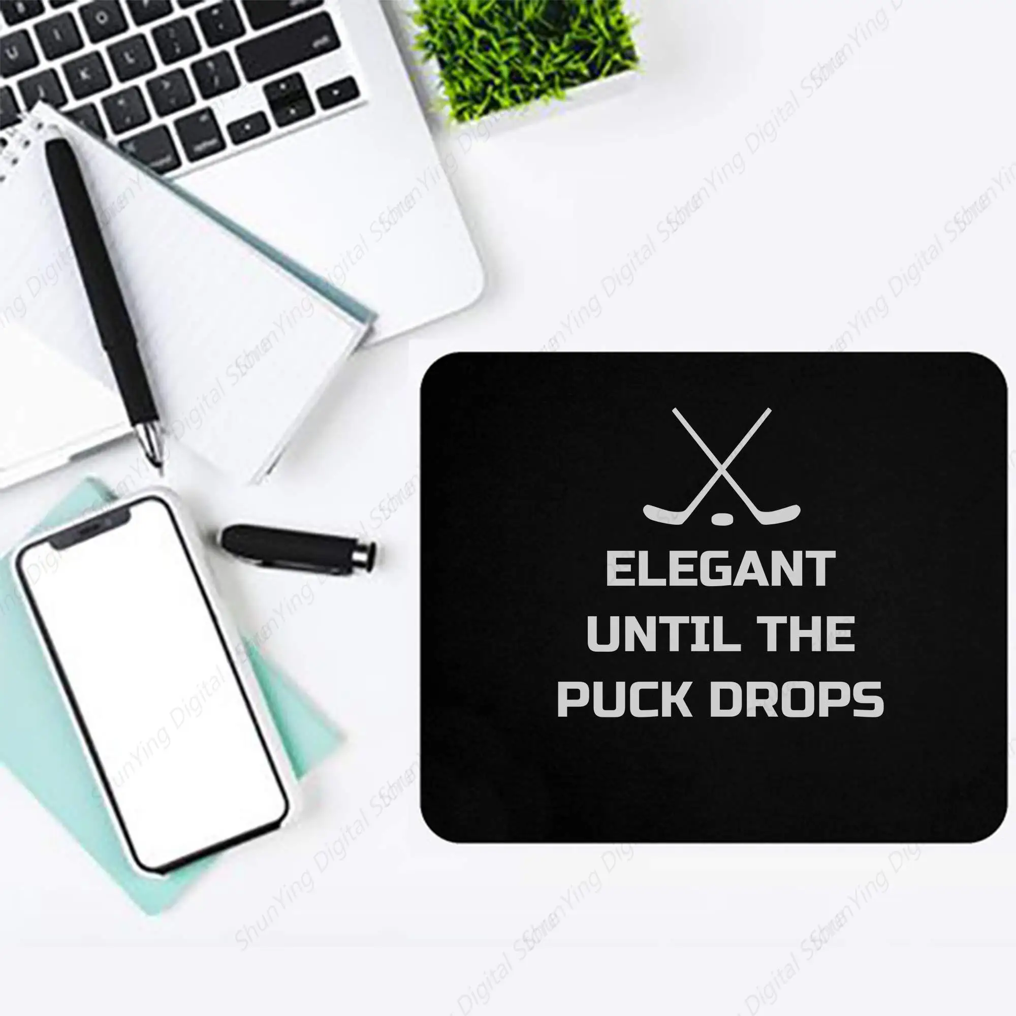 Ice Hockey Gift Mouse Pad Elegant Until The Ice Hockey Drops Athlete Team Hockey Office Anti Slip Mouse Pad 25*30cm