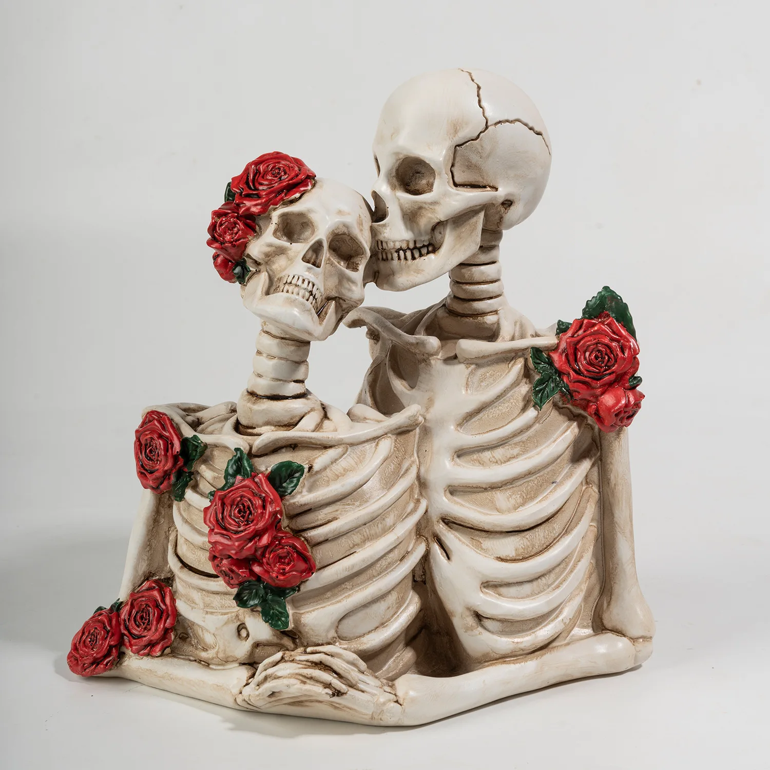 

Creative Resin Couple Skeleton Model Figures Art Decoration Ornaments Living Room Home Tabletop Halloween Decoration Crafts
