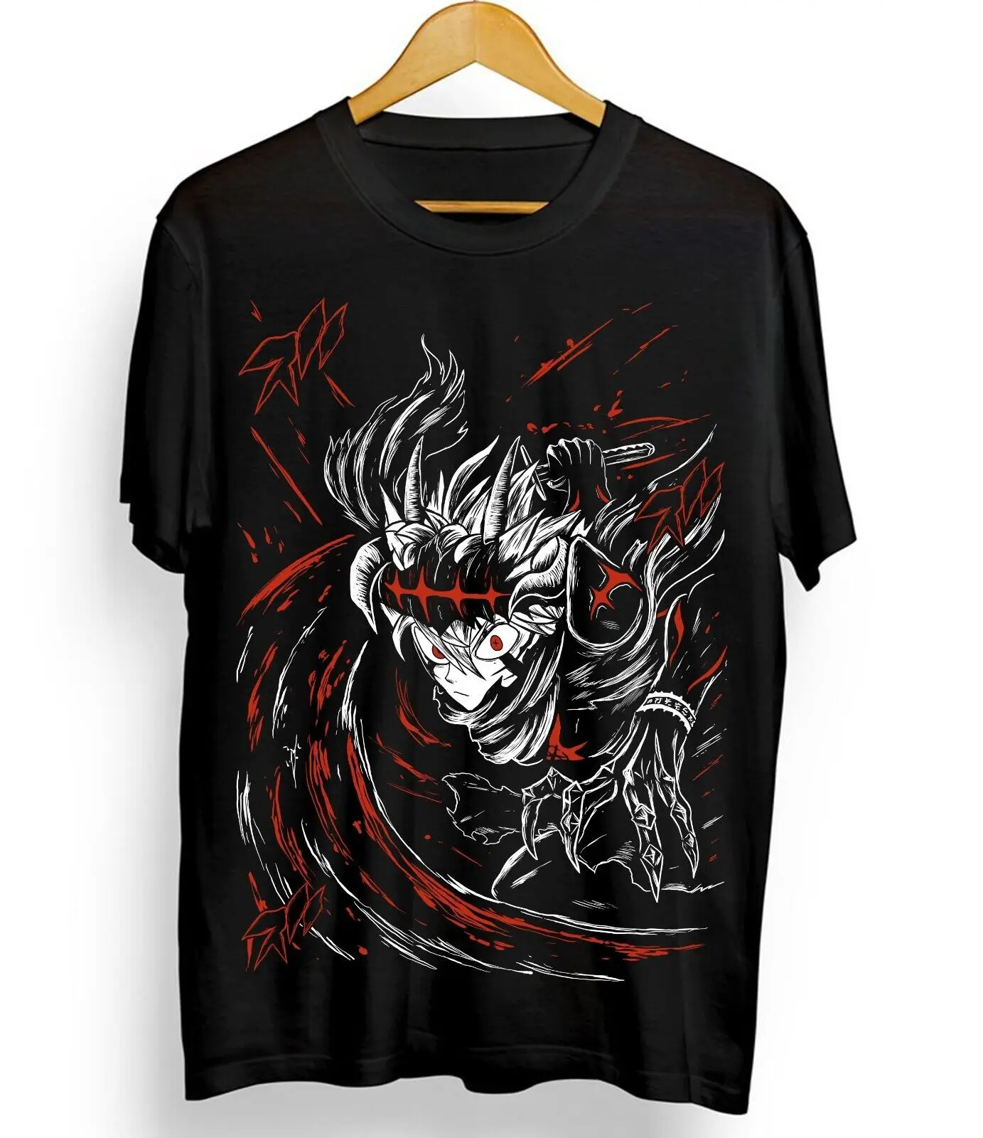 Asta Yuno T-shirt Black Clover Top Anime Manga Girl Gifts Black Shirt All Size