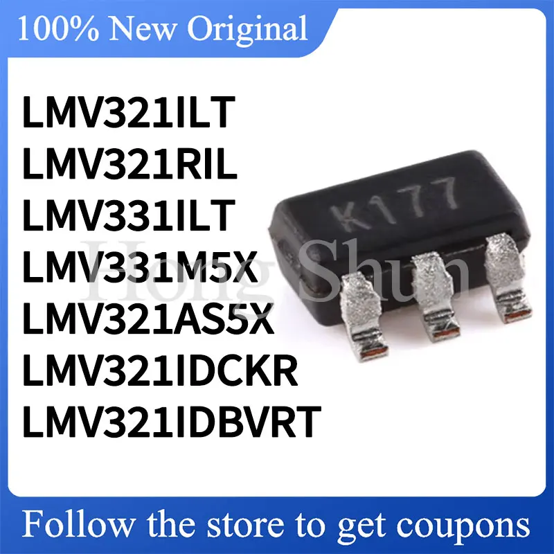 

5 pieces/batch LMV321ILT LMV321RILT LMV321IDCKR LMV321AS5X LMV321IDBVR LMV331M5X LMV331ILT Hard outer shell