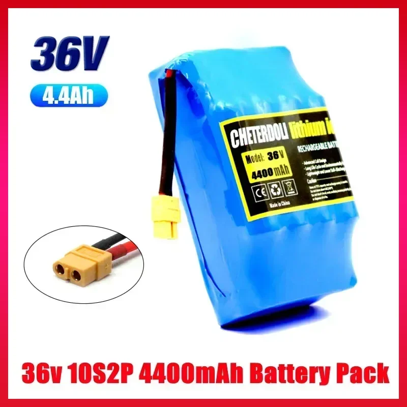 

36V Battery 18650 10S2P 4400mAh 4.4Ah Rechargeable Lithium ion Battery for Electric Self Balancing Scooter HoverBoard Unicycle