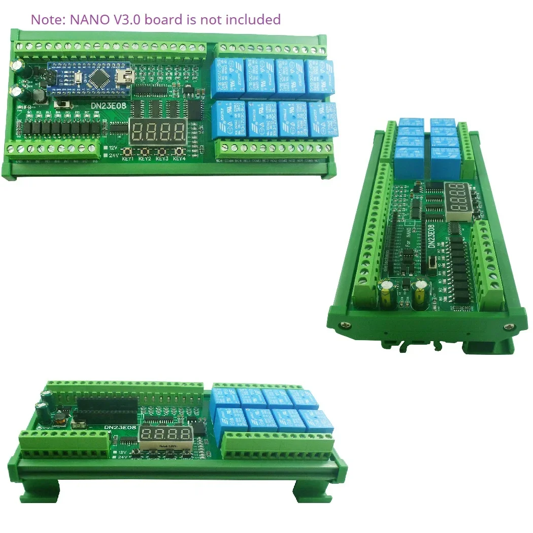 Automation Module Controller RS485 Relay PLC IO Expanding Board DN23E08 For Arduino NANO Dimmer Switch