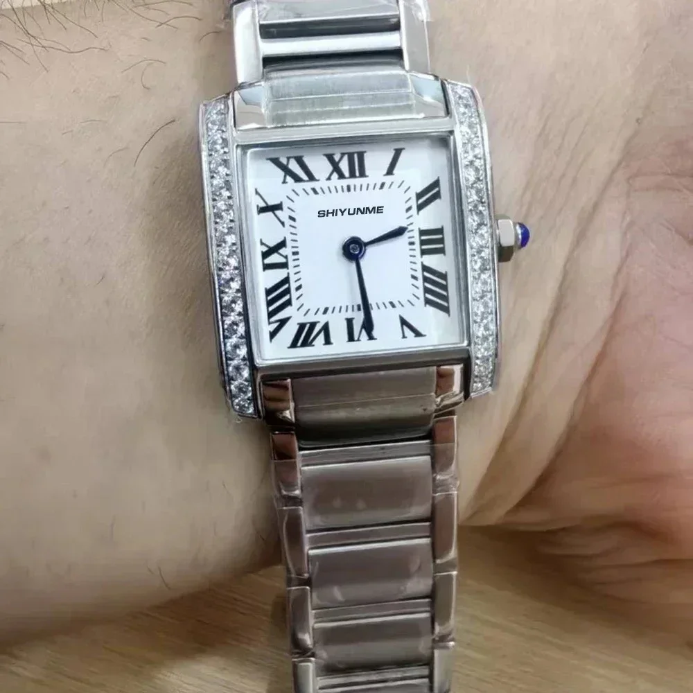 A333 Store 316L ساعة كوارتز بسيطة للنساء مقاومة للماء مربعة 25 ملم حزام من الفولاذ المقاوم للصدأ #1