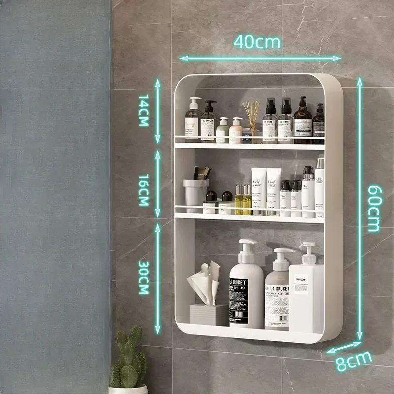 Light Luxury Home Organizer - Modern Minimalist Shelf, Wall-Mounted Multi-Layer Storage Rack for Bathroom, Storage Rack