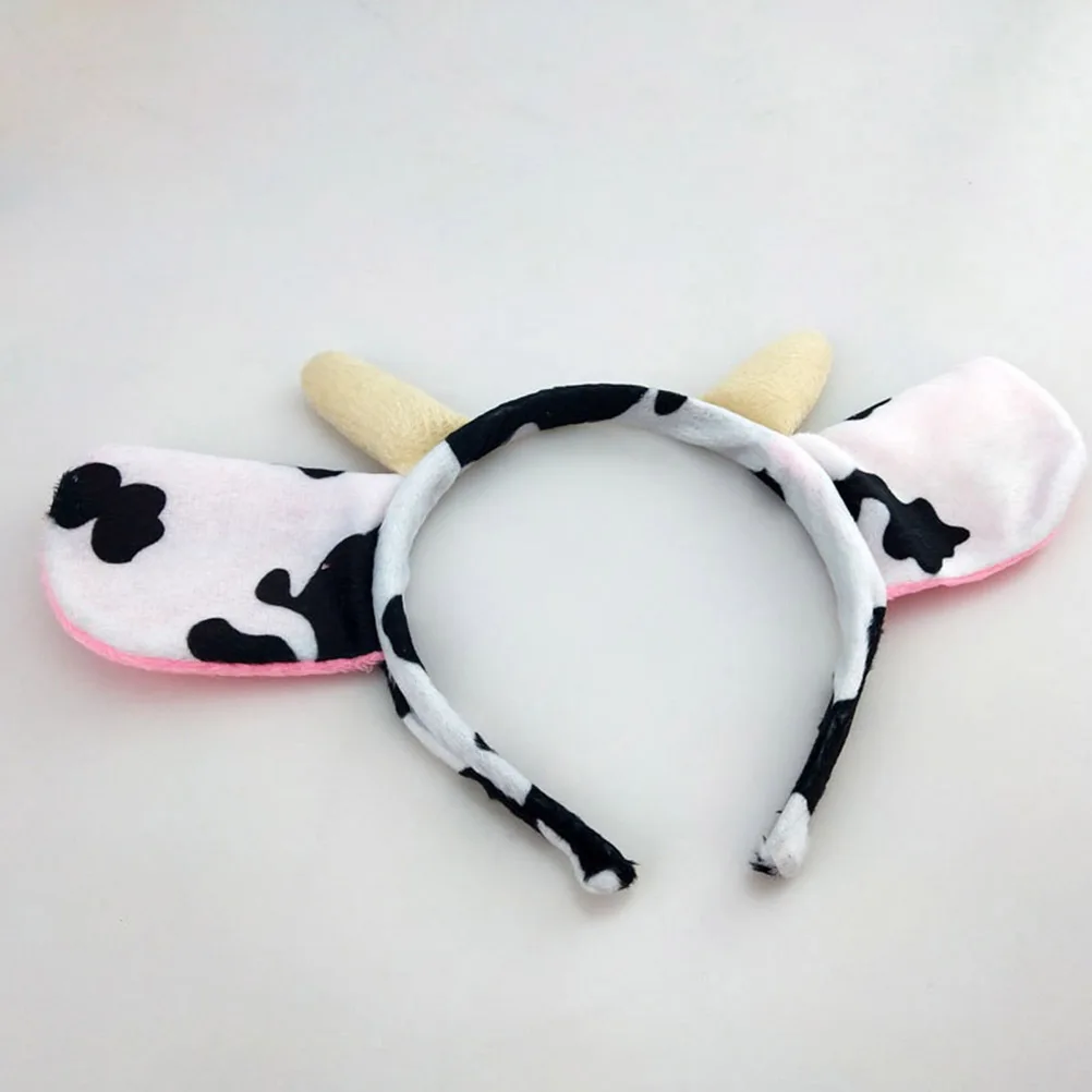 

3Pcs Cow Costume Prop Set Ears Headband Bowtie Tail for Halloween Fancy Dress Cosplay Carnival Halloween Costume