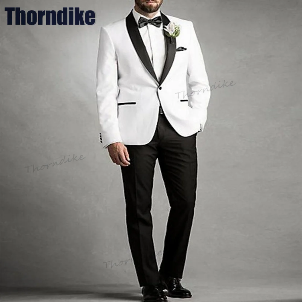 

Thorndike Luxury Men Suit Set Elegant Shawl Lapel Wedding Groom Tuxedo Suits Blazer Customizable 2Pcs Suit Jacket+Pant for Men