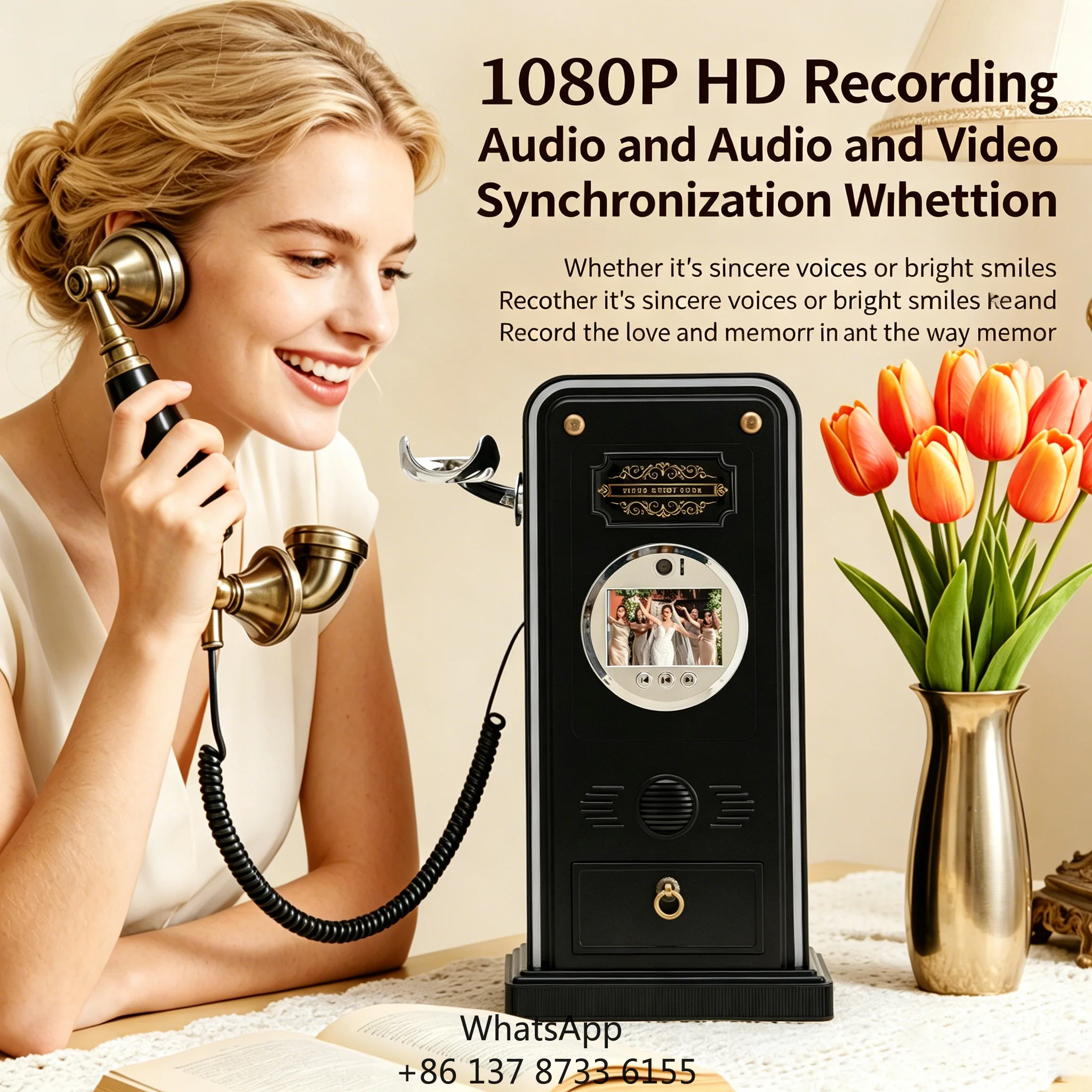 

2026 Bestselling 1080P HD Video Guest Book Phone With 32GB Memory For Wedding Party & Event Rental Service
