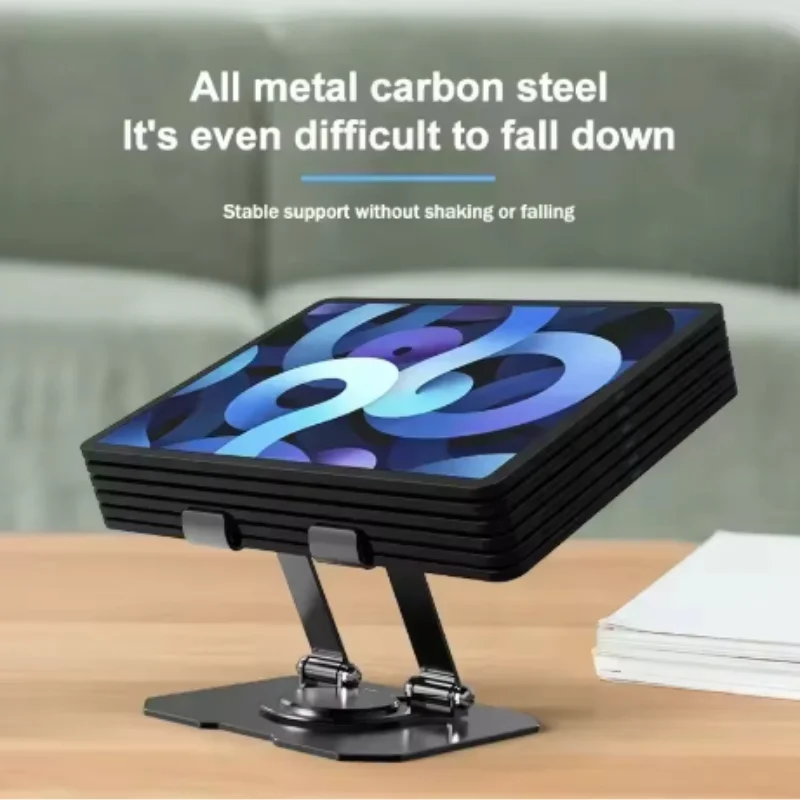 Aluminum Alloy Portable Mobile Phone/ Tablet Universal Holder for IPad IOS Android Adjustable Folding Lazy Desktop Live Bracket