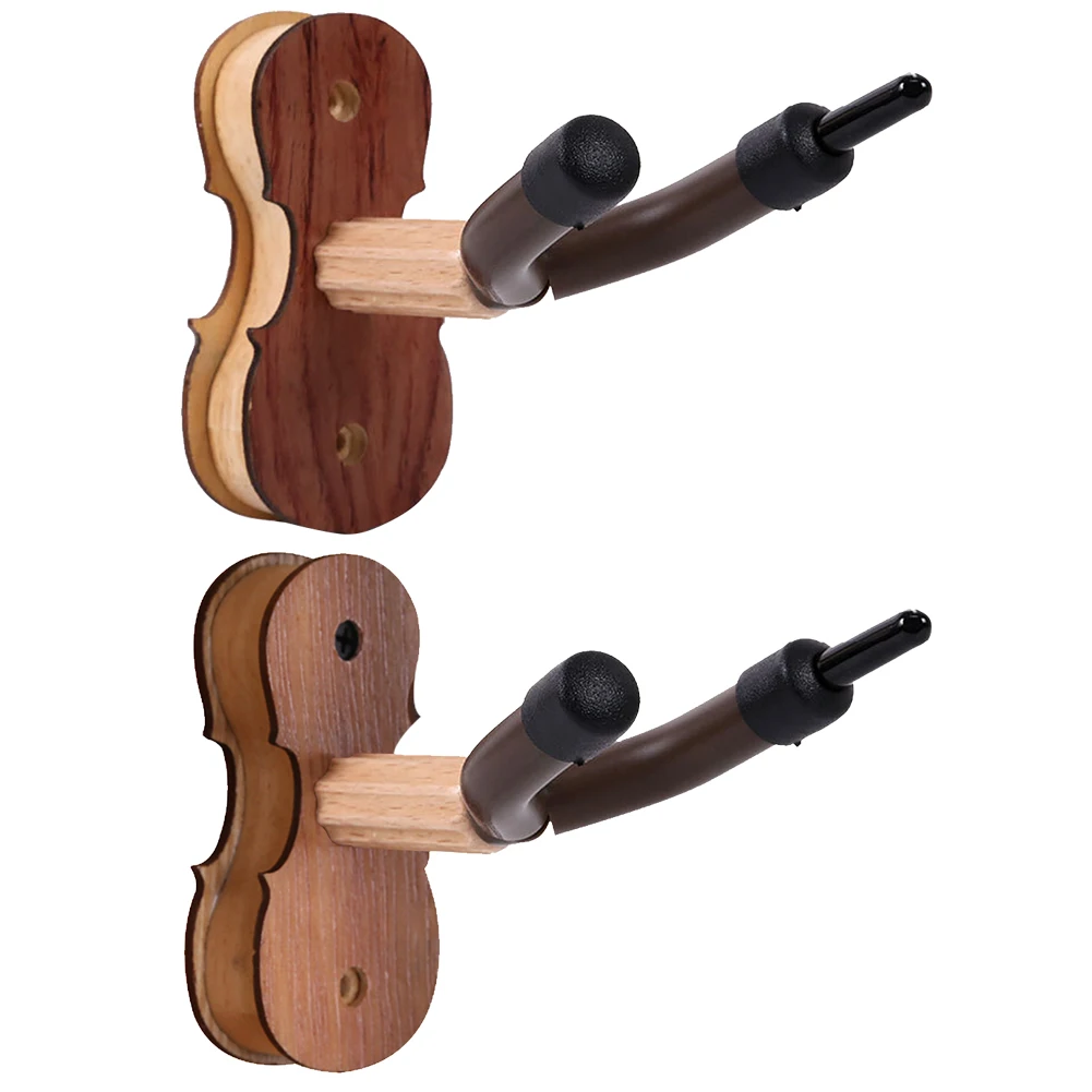 Wooden Violin Special Hanger with Bow Hook/Screws Wall Mount Violin Stand for Home/Studio String Instrument Accessories