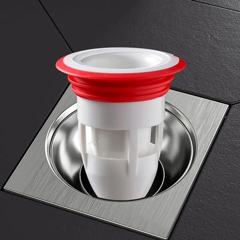 Shower Floor Drain Backflow Preventer, Waterless Trap Seal, One Way Drain Valve Inner Core Sewer Core Drainage Insert Drain Plug