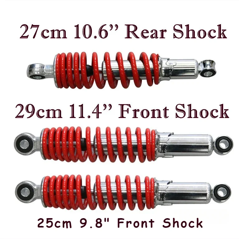 TDPRO 400LBS 250 / 270 /290mm Front Suspension Shock Absorber Spring for Quad Buggy ATV UTV  50CC 70CC 90CC 110CC 125CC