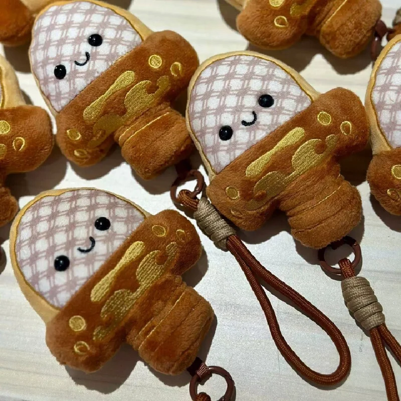 Cultural Creative King Goujian Sword Plush Keychain Pendant Q Version Sound Making Soft Stuffed Toy Commemorative Gift Bag Decor