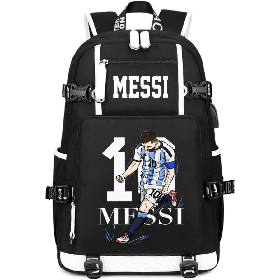 Soccer Idol Laptop Backpack Men's And Women's School Bags Middle School And University Travel Bags Black-1