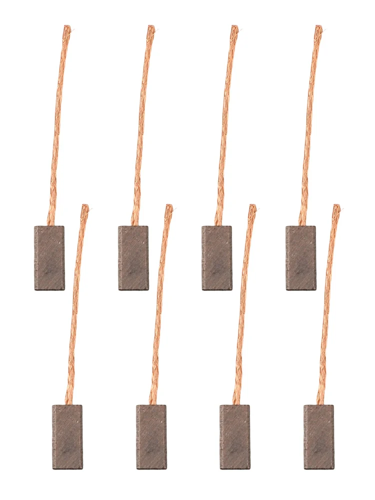 8pcs 5x5x10mm Carbon Brushes Motor Carbons For Car Truck Water Wiper Fan Blower Garage Door Opener Cordless Tool Parts