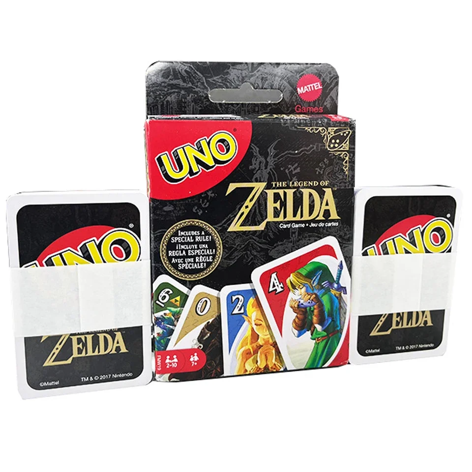 Mattel Games UNO The Legend of Zelda for Family Night Featuring Tv Show Themed Graphics and a Special Rule